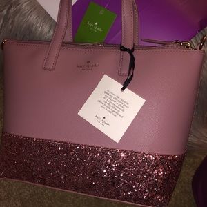 Kate Spade Gretta Mauve Sparkly Purse & Wallet